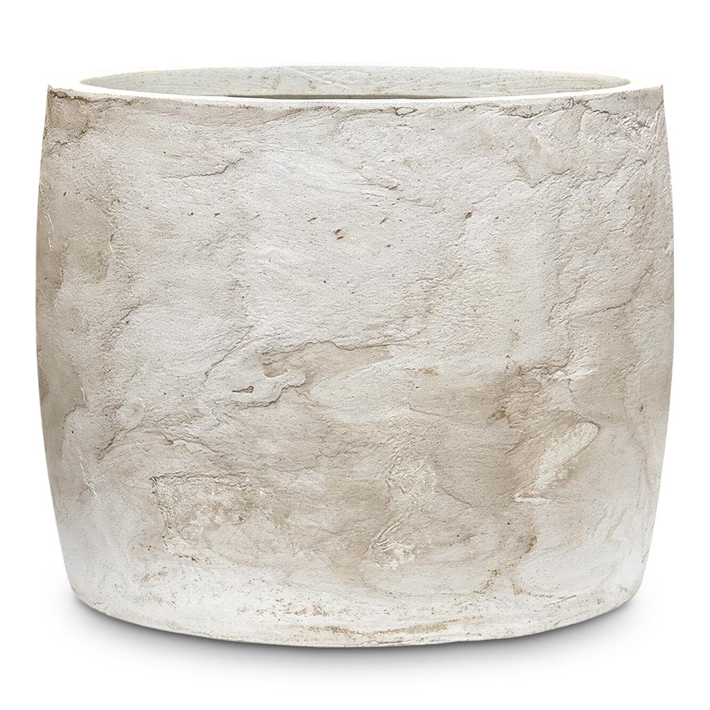 Algar Barrel Planter White 41x33cm