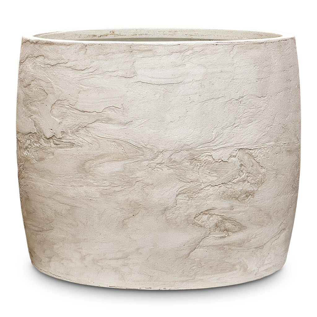 Algar Barrel Planter White 60x48cm