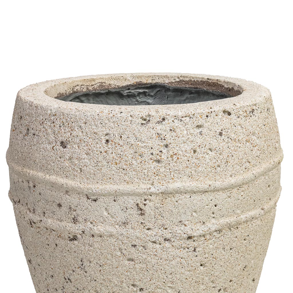 Ares Mediterranean Planter - Chalk White Opening