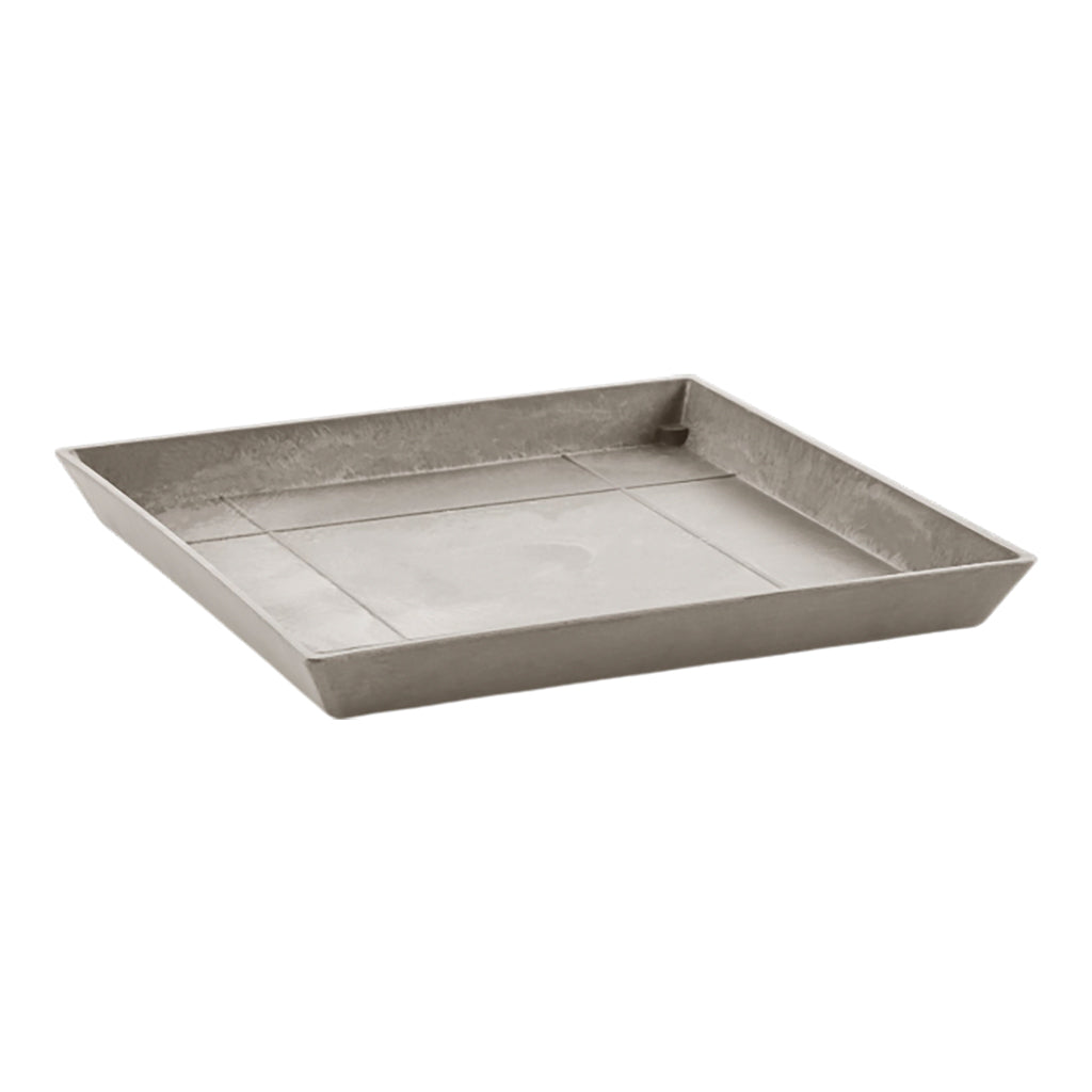 Cubed Plant Pot Saucer Taupe 43x43x4cm