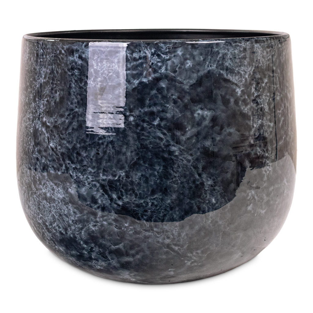 Emmie Metal Pot Mystic Blue 31x25cm