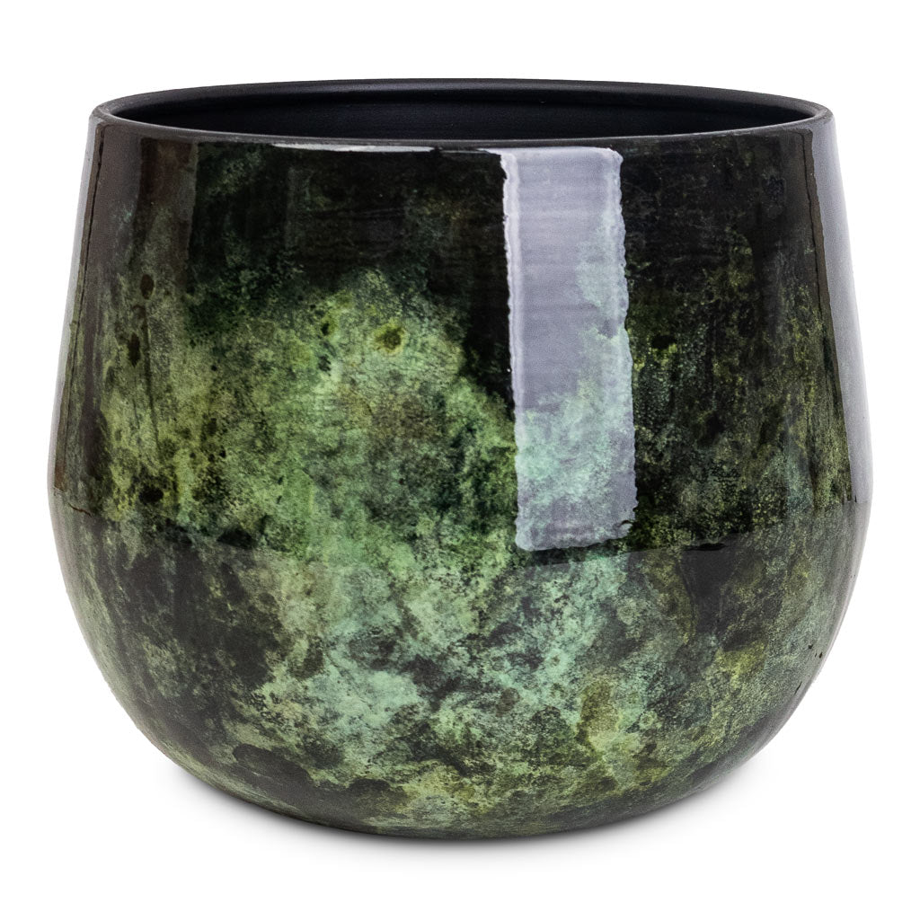 Emmie Metal Pot Mystic Green - 23x20cm