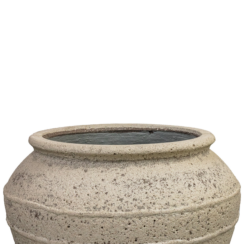 Eros Mediterranean Planter - Chalk White Opening