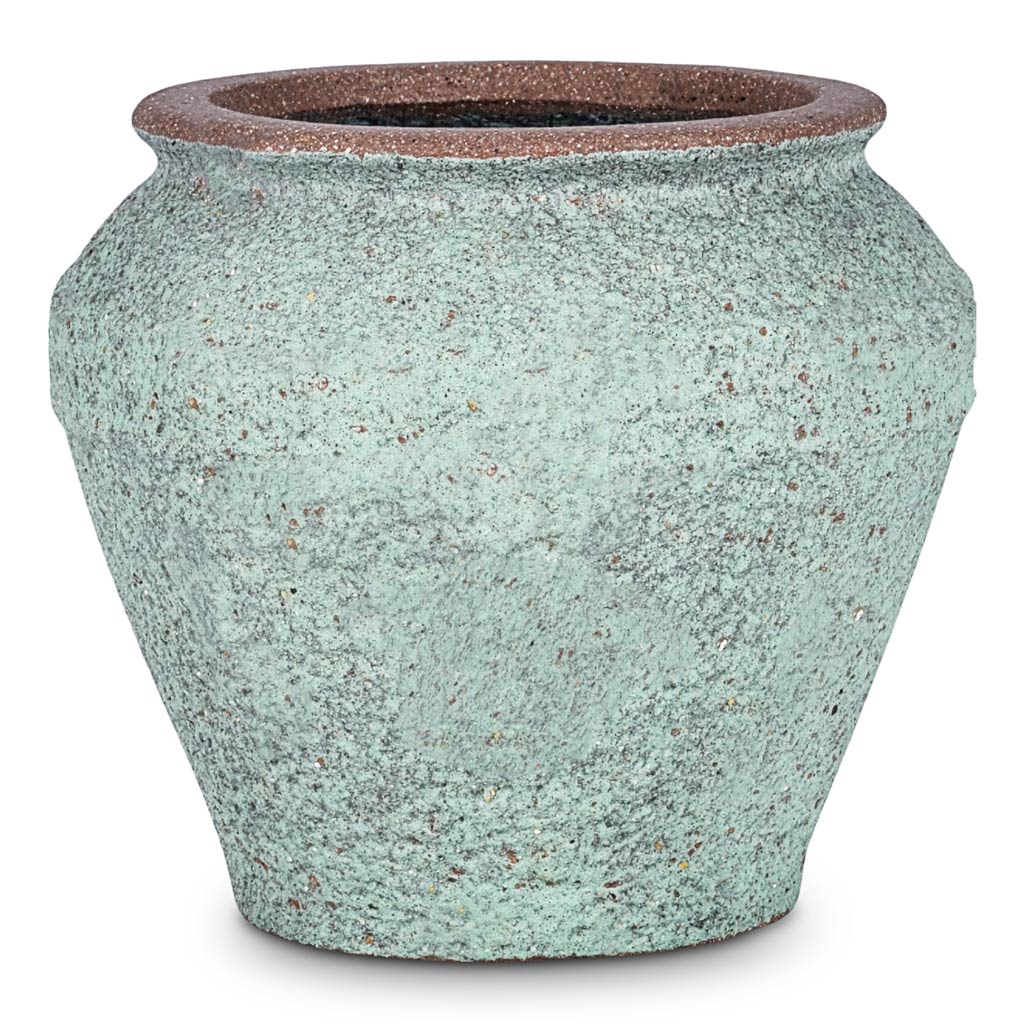 Eros Mediterranean Planter Rustic Green 54x46cm