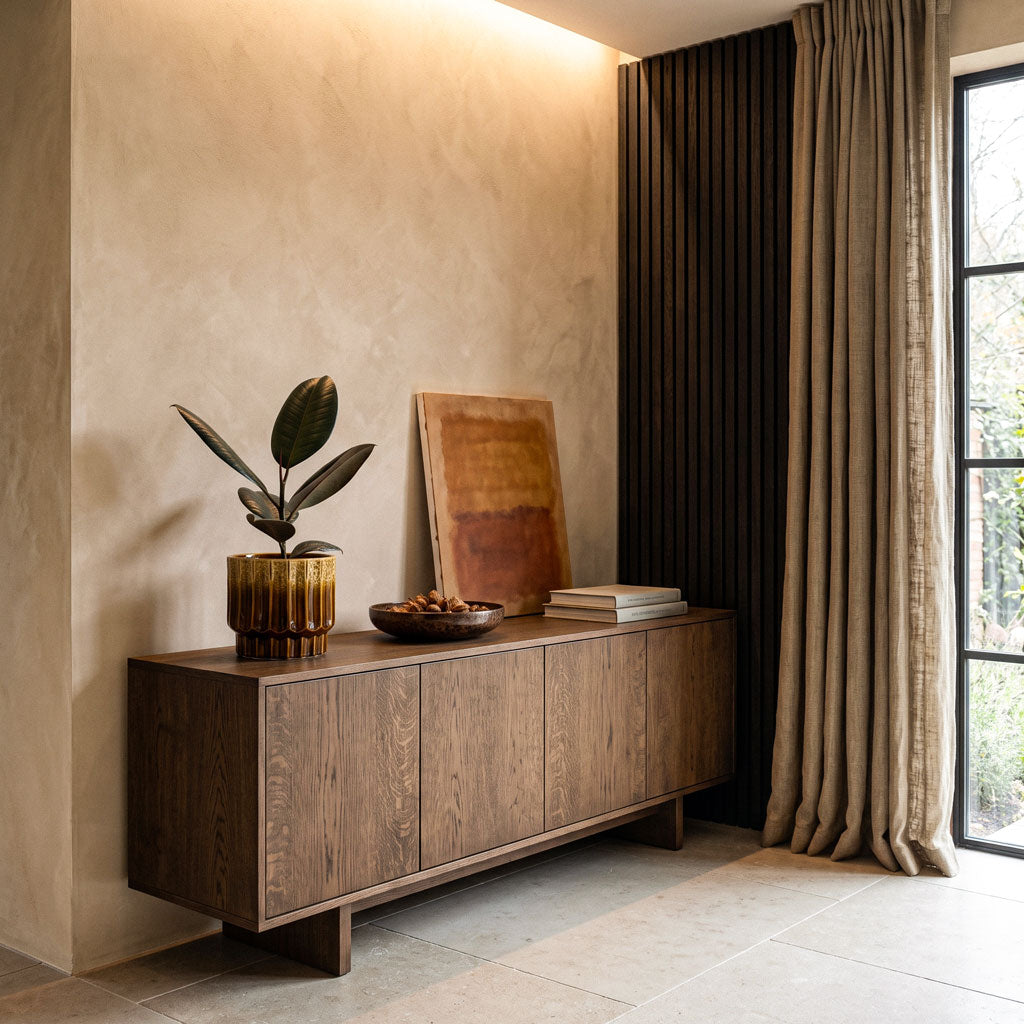 Ficus elastica Abidjan - Burgundy Rubber Plant - 12 x 40cm in Faye Plant Pot - Savannah - 17 x 15cm