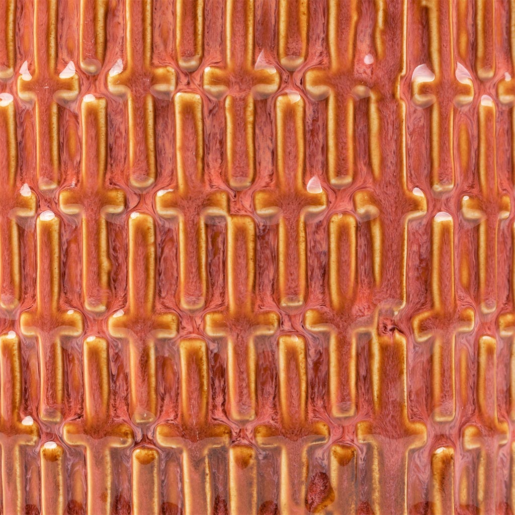 Flor Plant Pot - Orange - Surface Texture