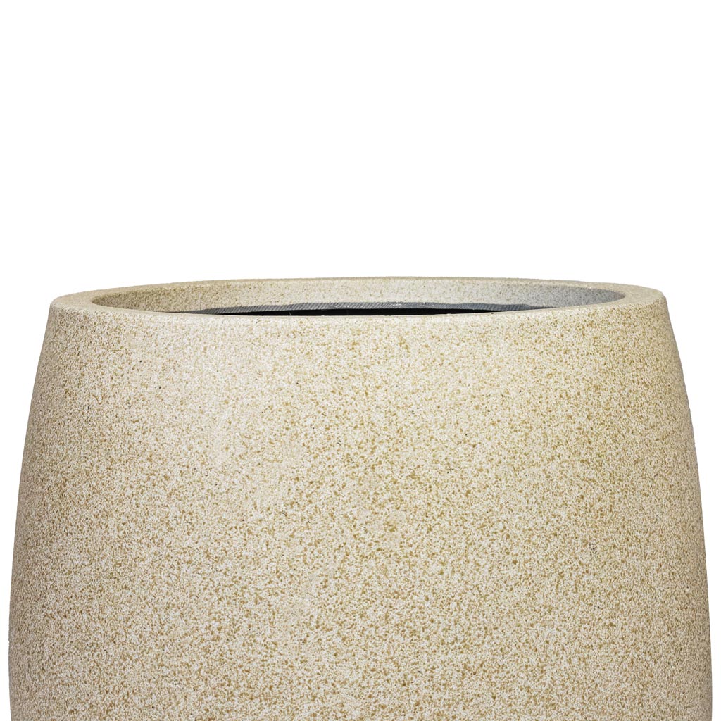 Grigio Modern Planter Antique White Concrete Close Up