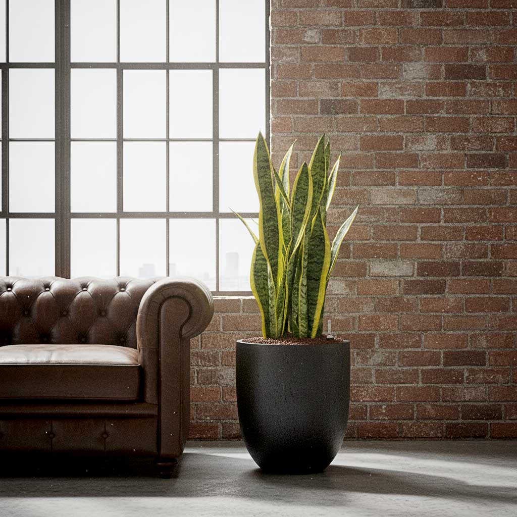 Grigio Tall Egg Pot Planter - Anthracite Concrete