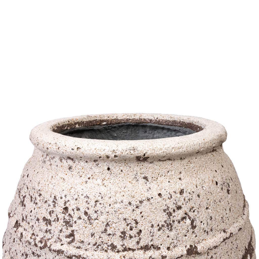 Hestia Mediterranean Planter Chalk White Close up