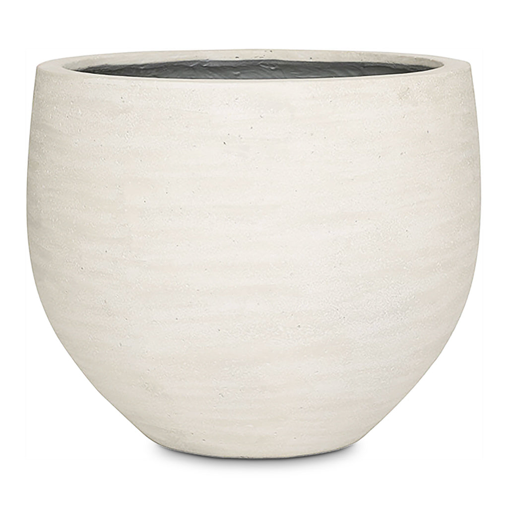 Jumbo Orb Planter Ivory Washed - 53x45cm