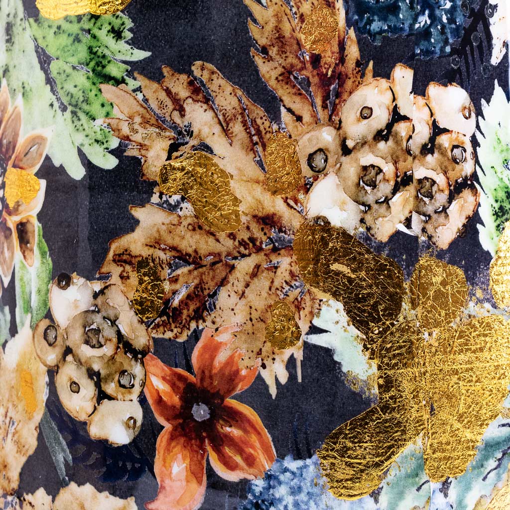 Lammie Planter - Berry Blue - Gold Detail