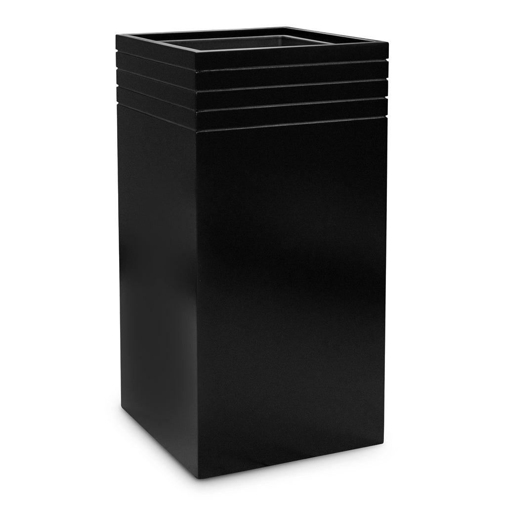 Line-Up Tall Square Planter - Matt Black