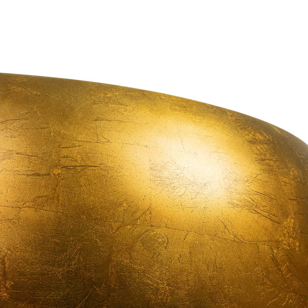 Metallic Globe Plant Pot Matt Honey