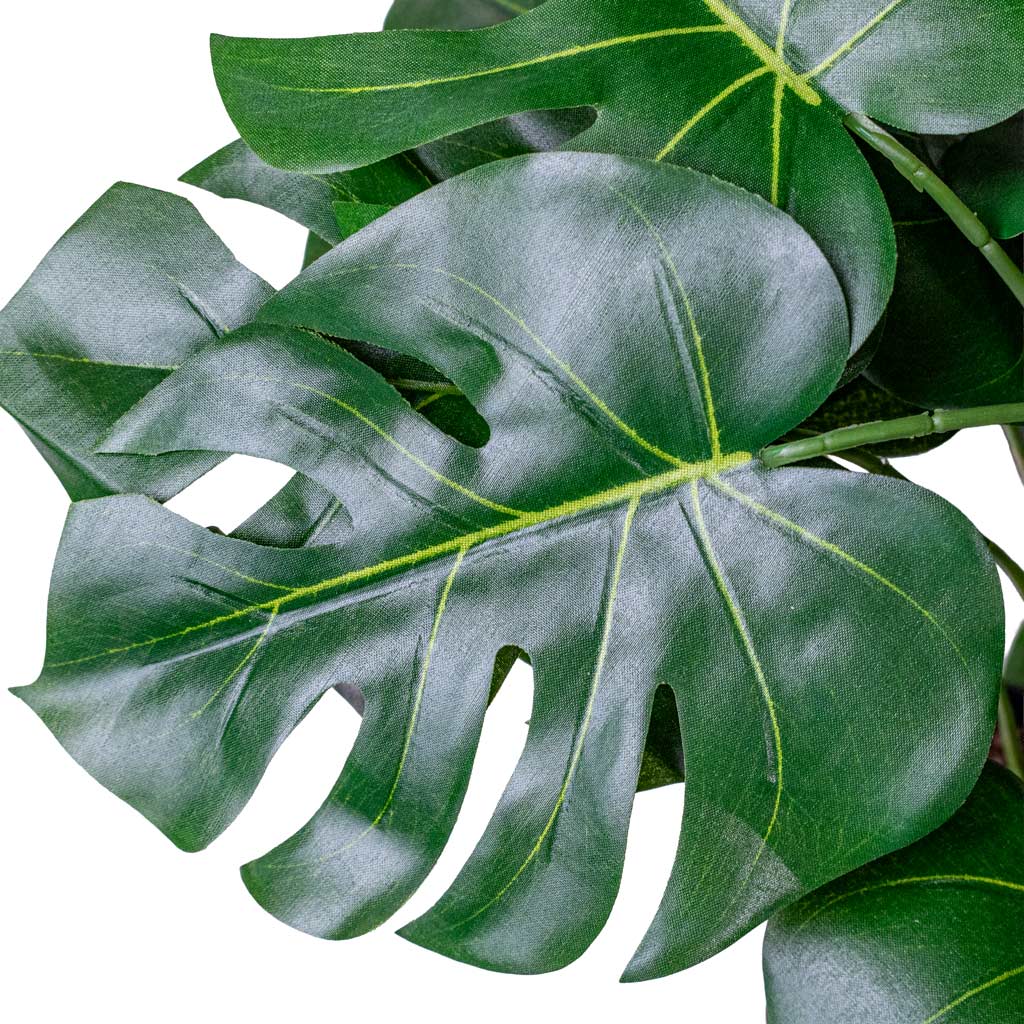 Monstera Bushy Swiss Cheese Plant Potted Artificial Close up