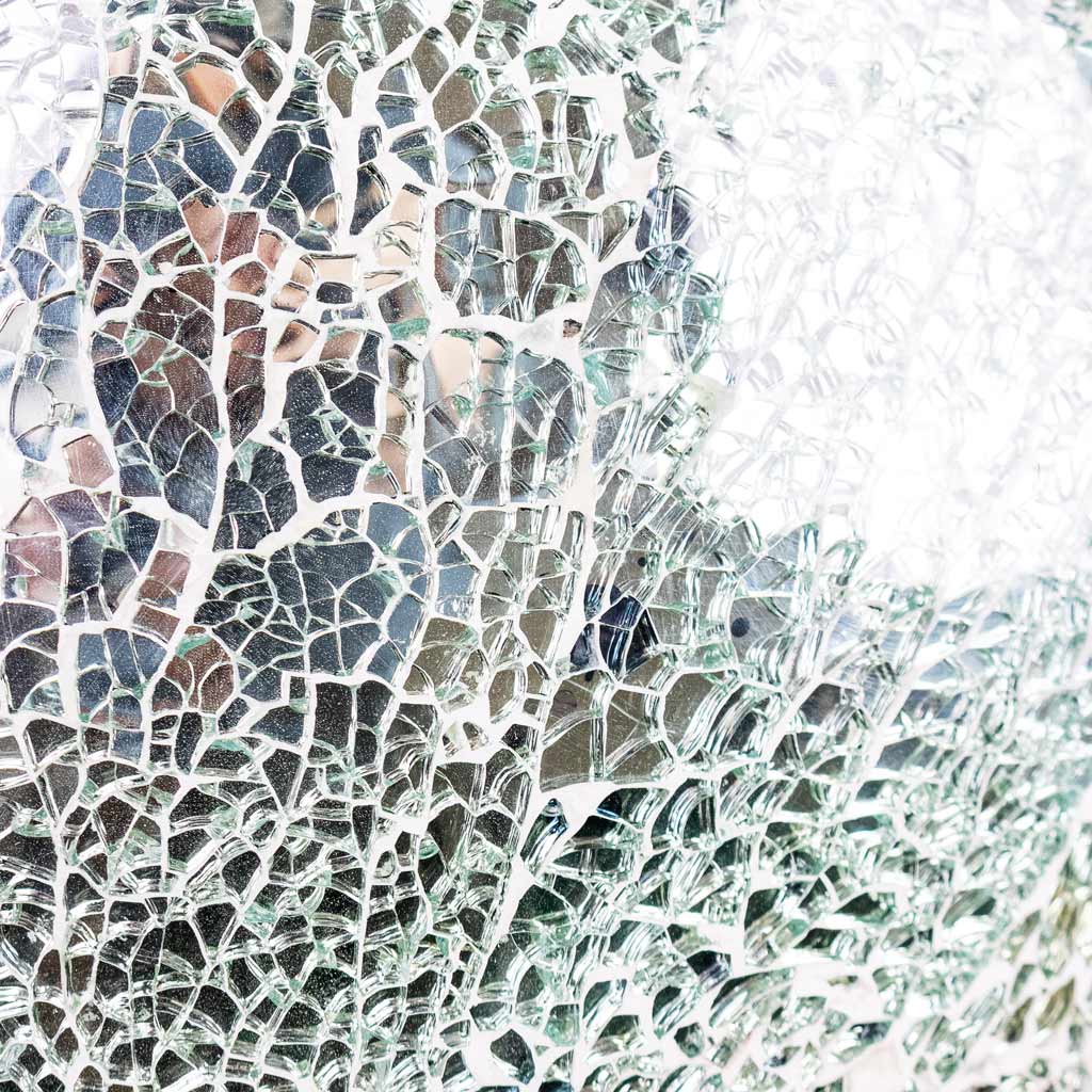 Mosaic Metal Pot Mirror Close up