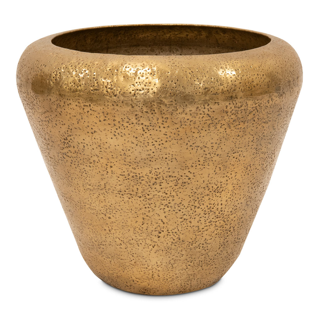 Naya Metal Planter Gold Plant Pot