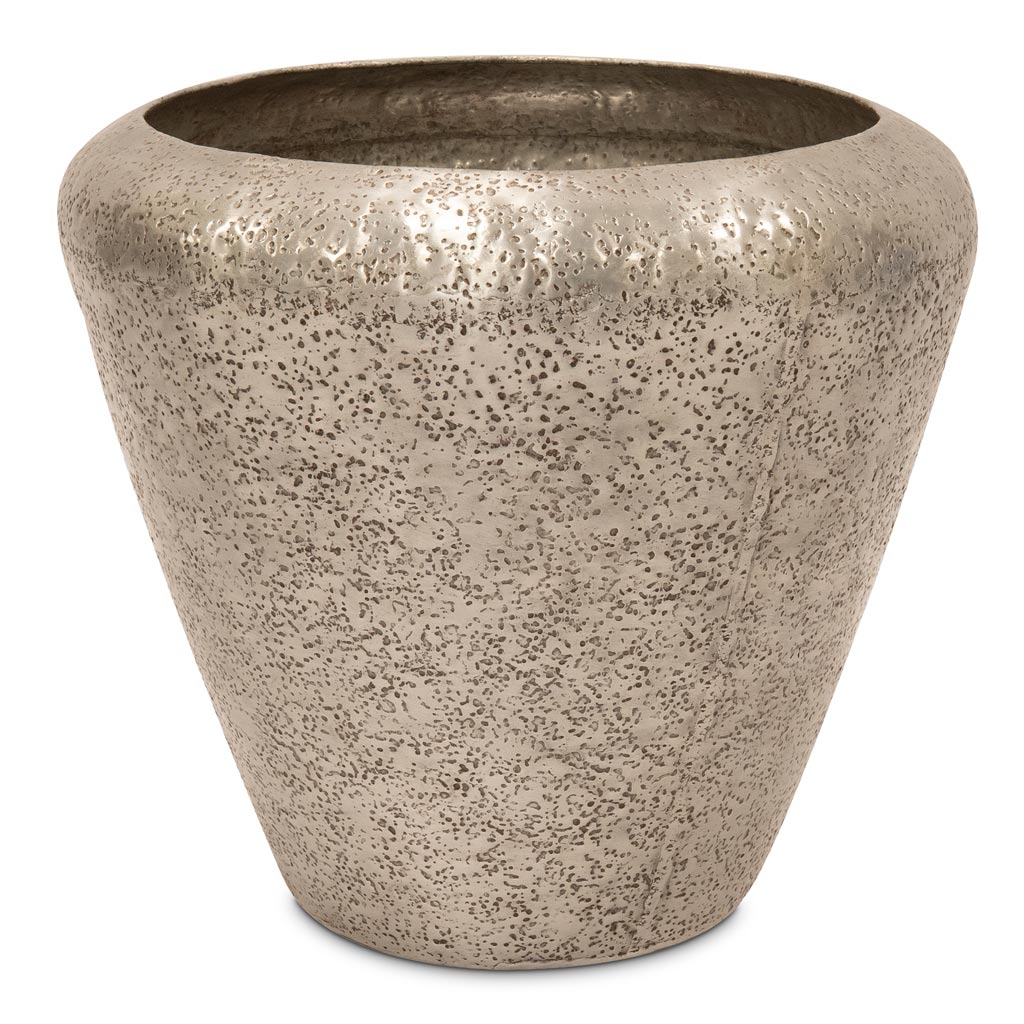 Naya Metal Planter Silver Plant Pot