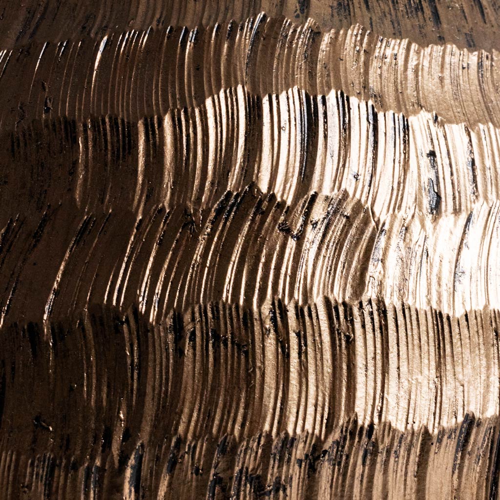 Opus Hammered Globe Planter - Gold - Surface