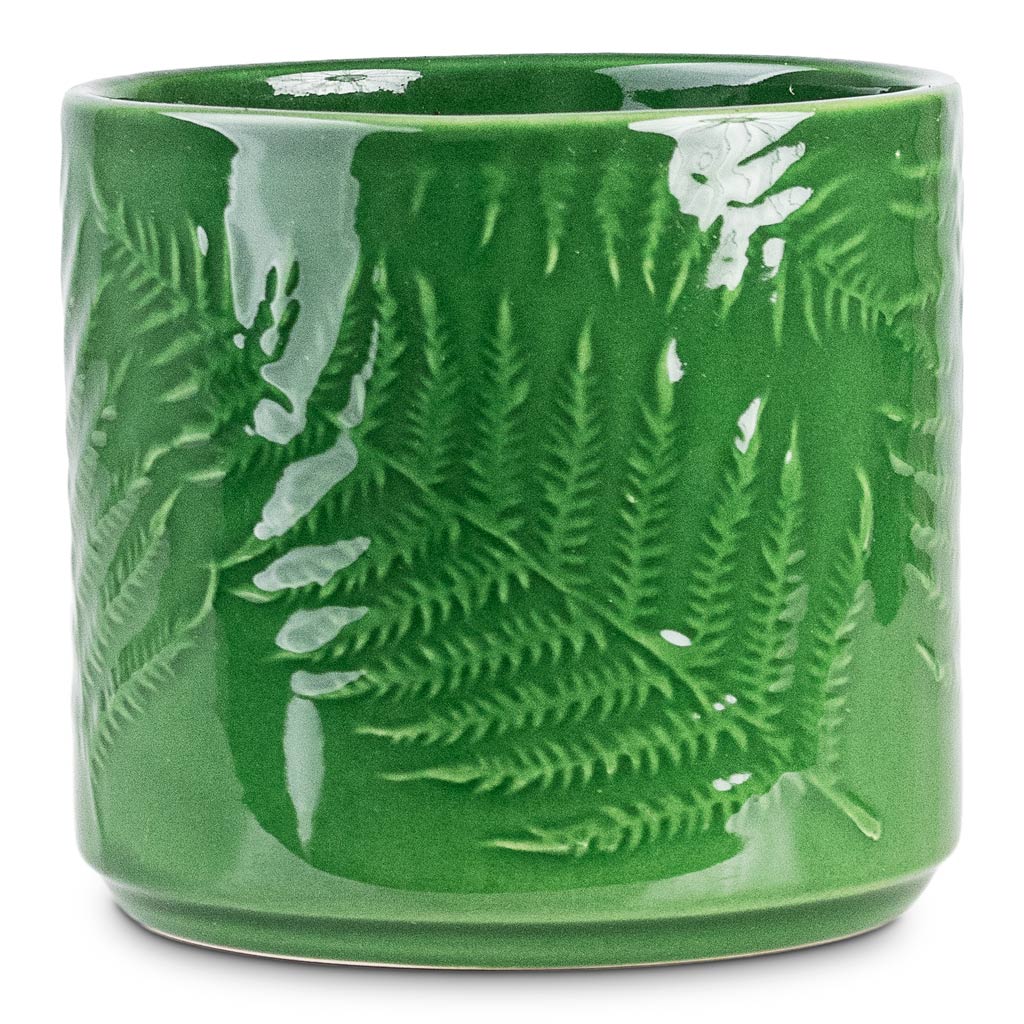 Orla Fern Pot Emerald 13.5x12cm pot