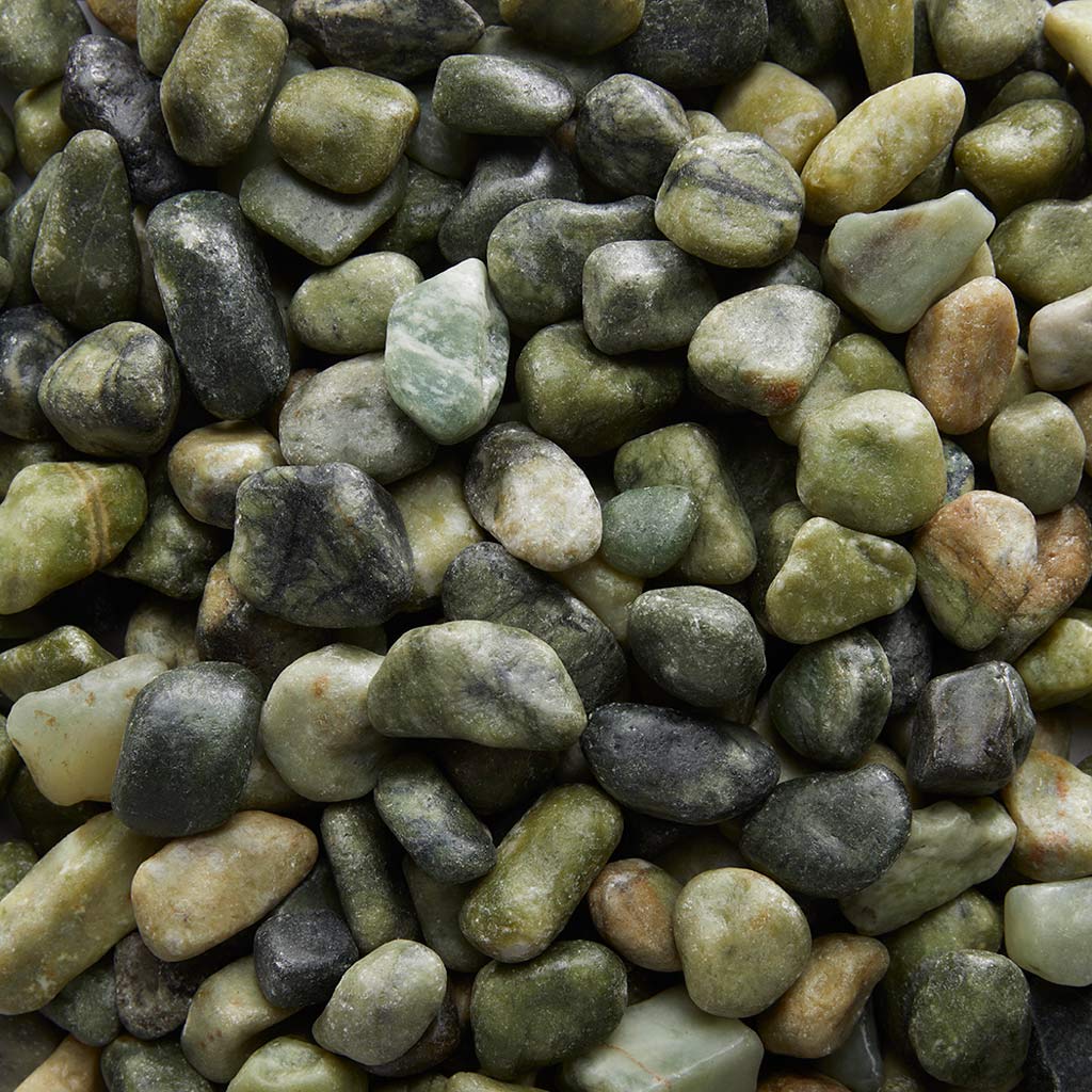 Stone Plant Pot Toppers - Pale Basil - Premium Decorative Stones