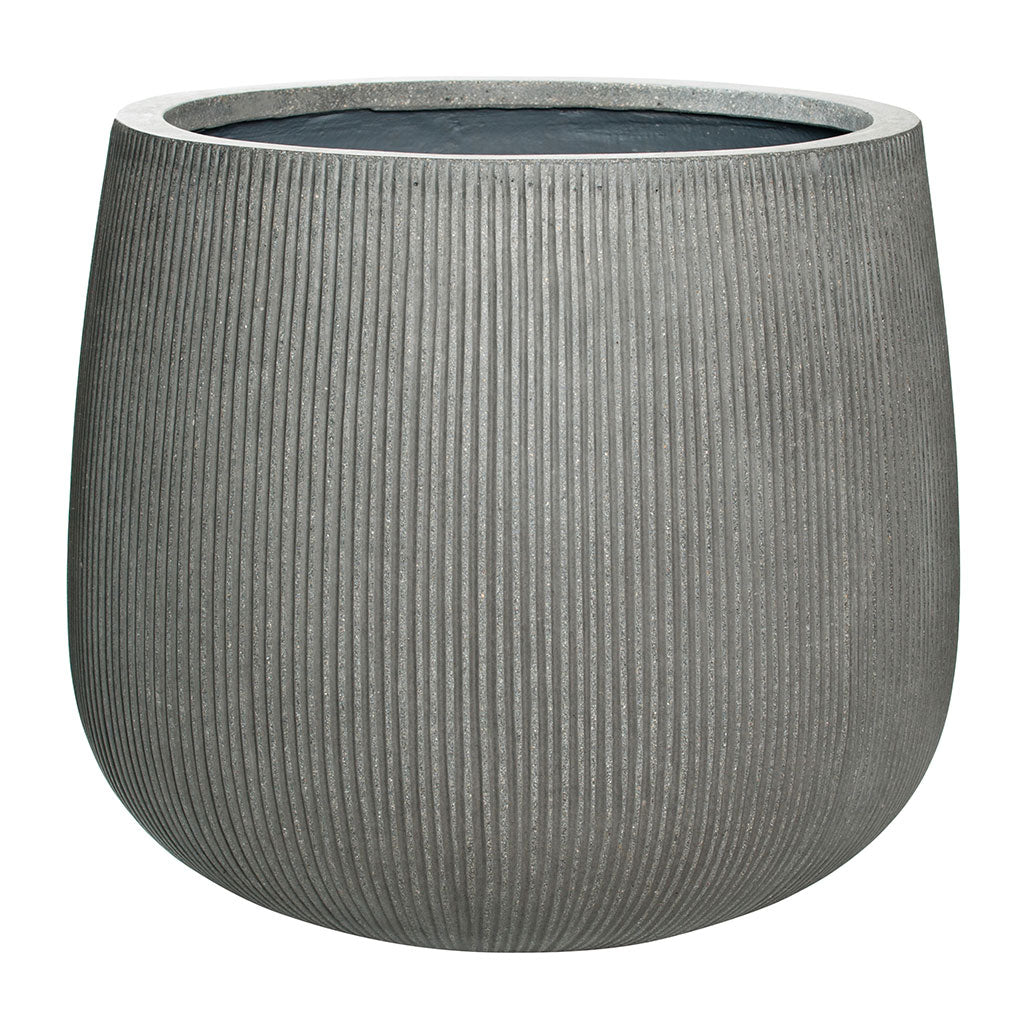 Pax Planter - Ridged Dark Grey - 55 x 48.5cm