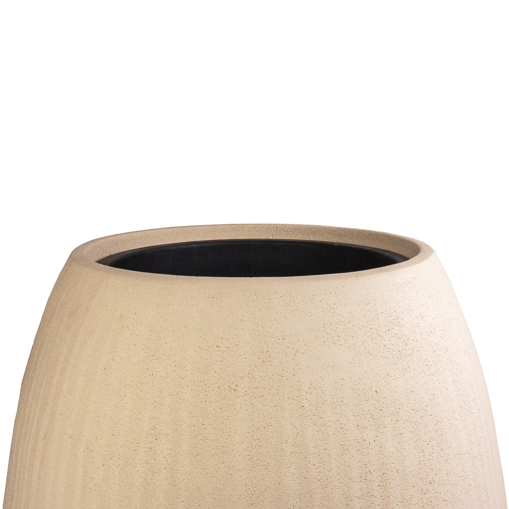 Polystone Coated Plain Balloon Planter - Natural