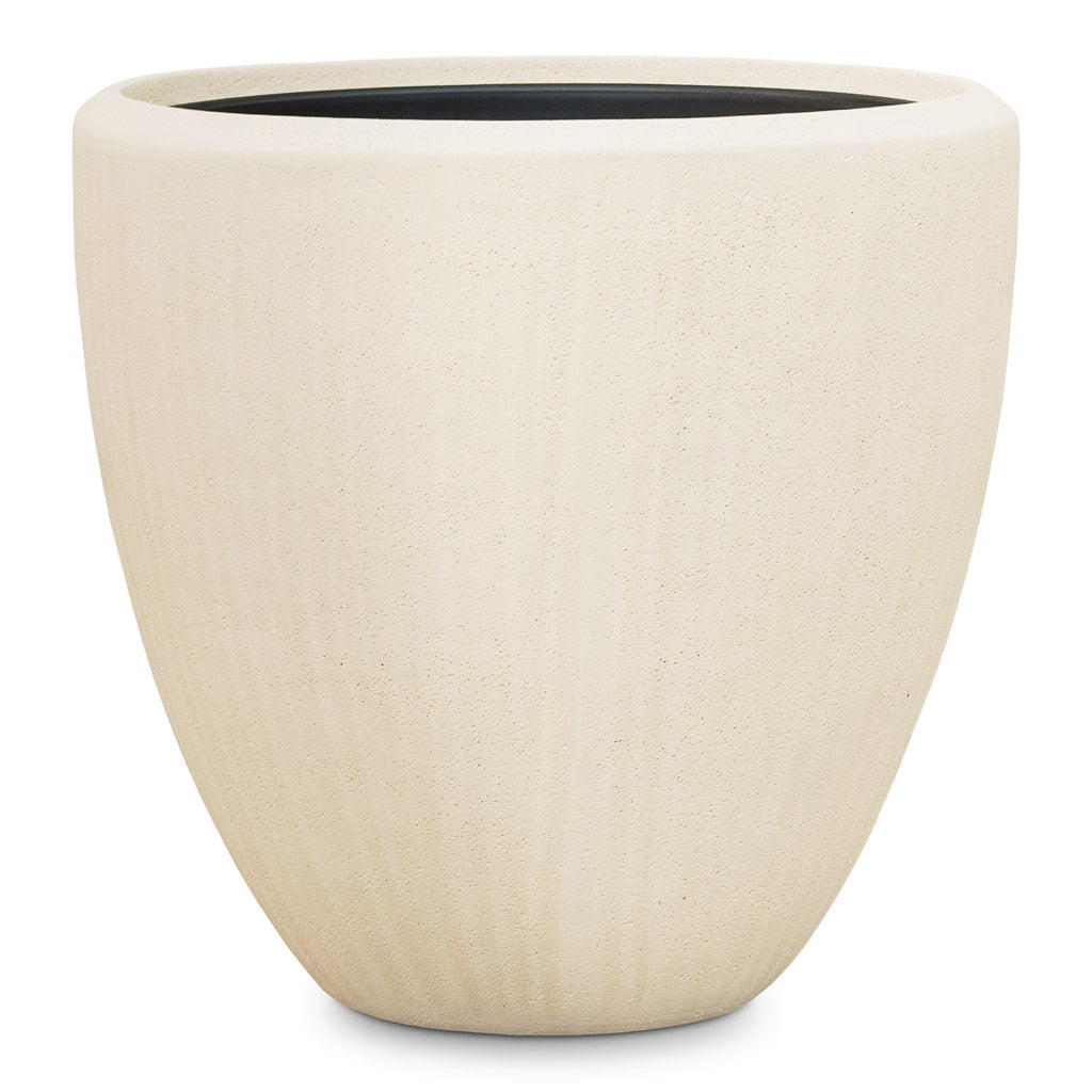 Polystone Plain Couple Planter Natural 50x50cm