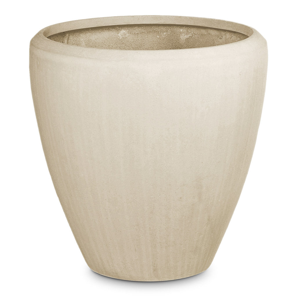 Polystone Plain Couple Planter Natural 65x65cm