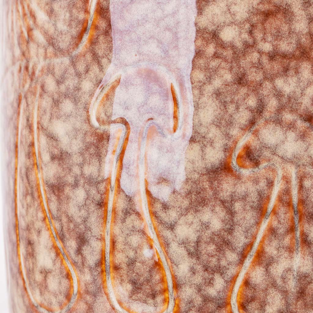 Porchini Glaze Pot Chestnut Close up