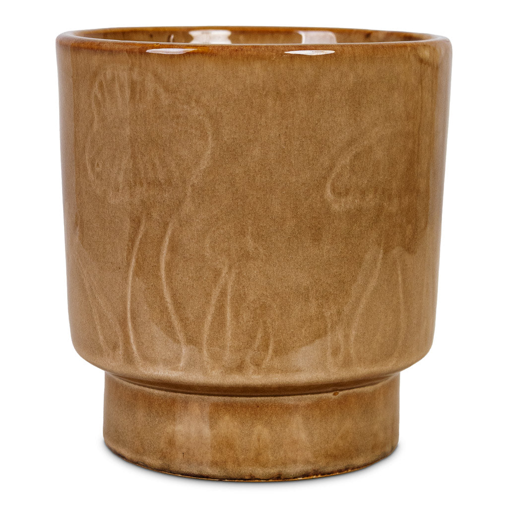 Porchini Glaze Pot Toasted Caramel 14x15cm