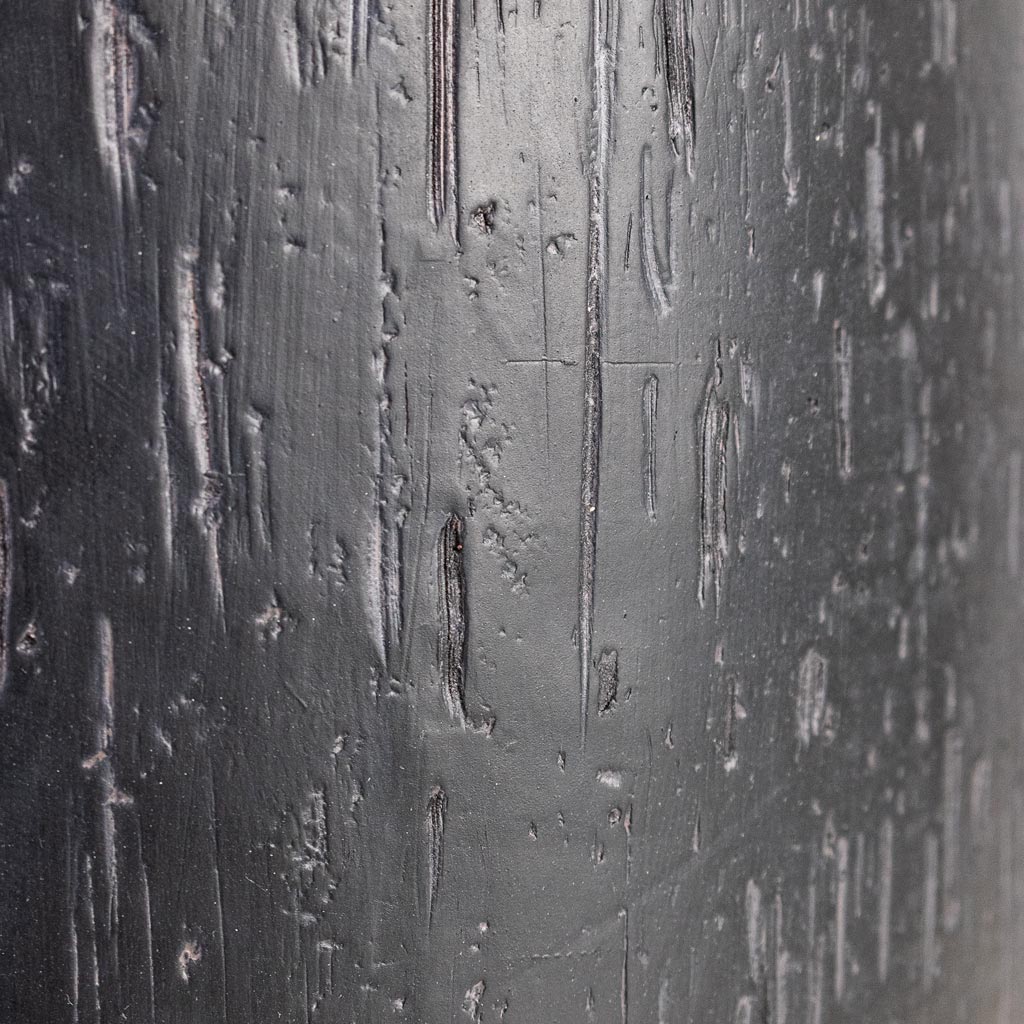 Raindrop Cylinder Jar Planter Anthracite Close Up