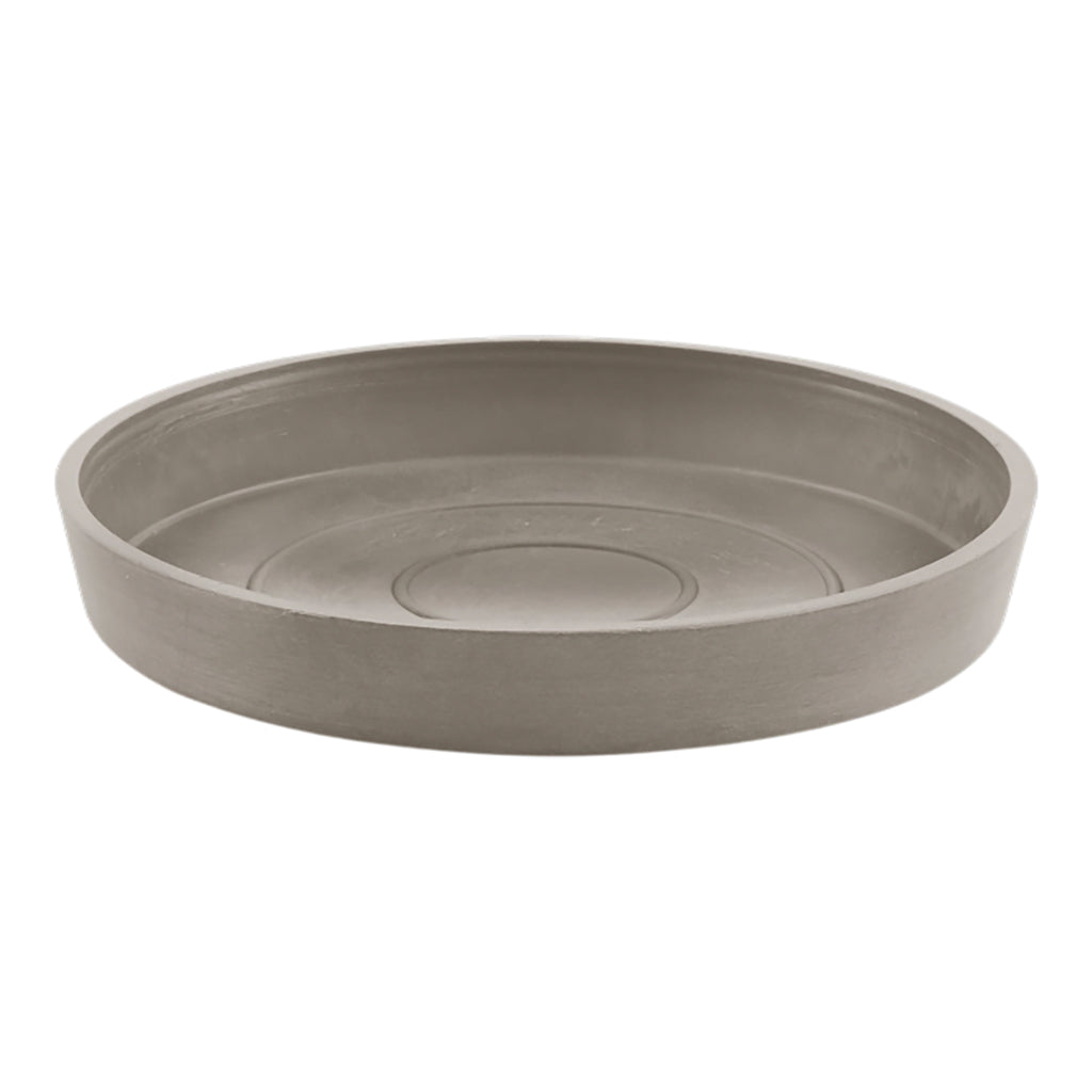 Rounded Plant Pot Saucer Taupe 18x3cm