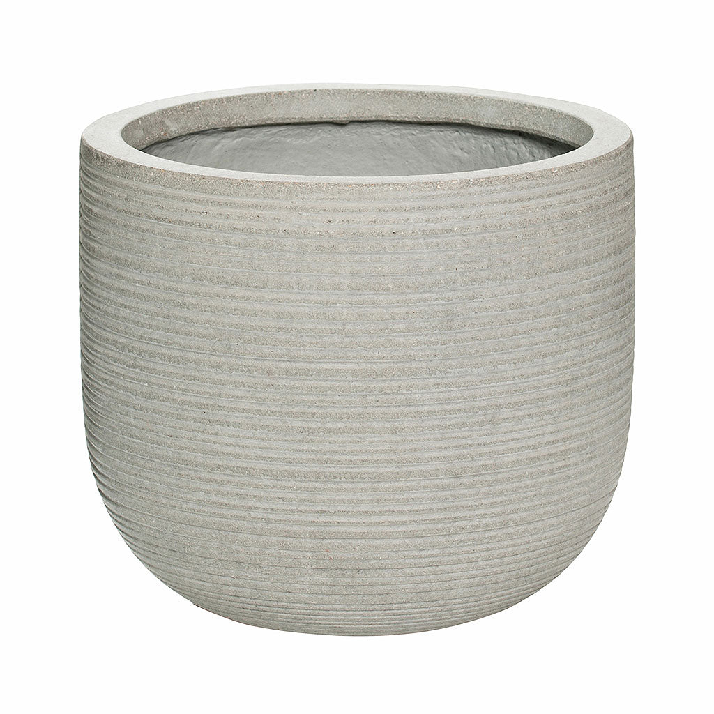 Dice Plant Pot - Ridged Cement 28 x 25cm