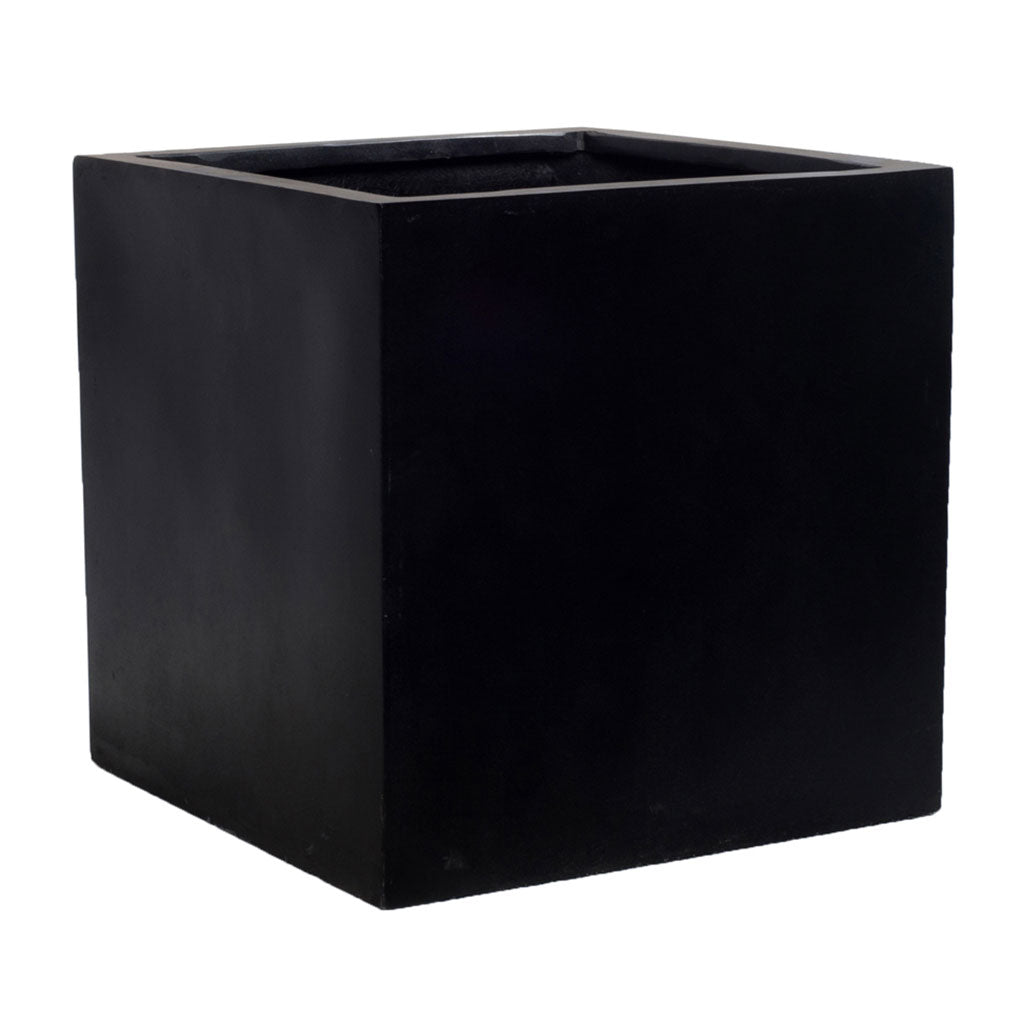 Block Natural Planter - Black 30cm