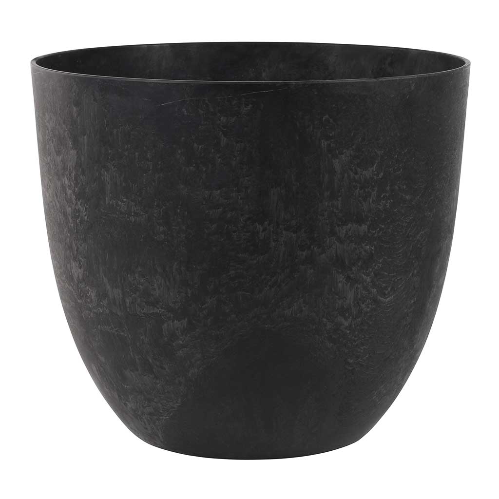 Bola Artstone Plant Pot - Black - Large XL