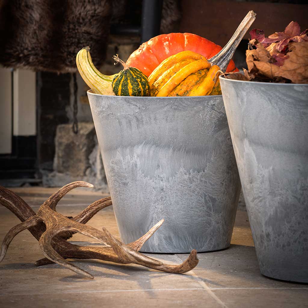 Claire Artstone Plant Pot - Grey - Storage