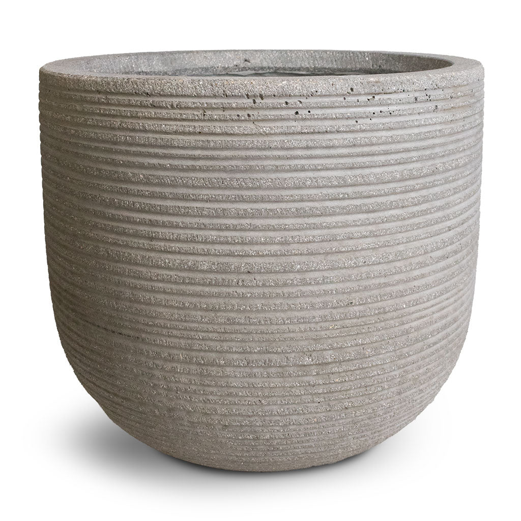 Cody Ridged Plant Pot - Cement