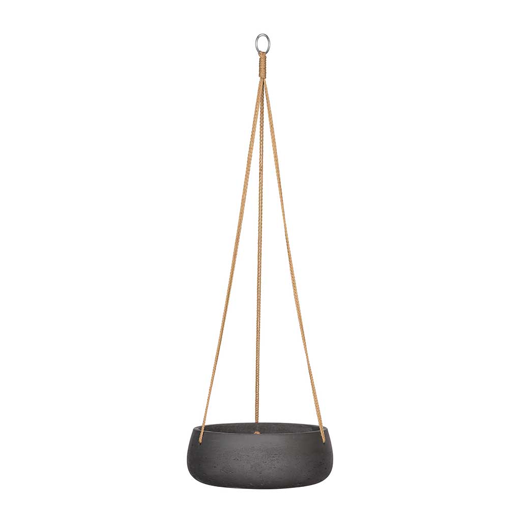 Eileen Hanging Plant Bowl - Black Washed