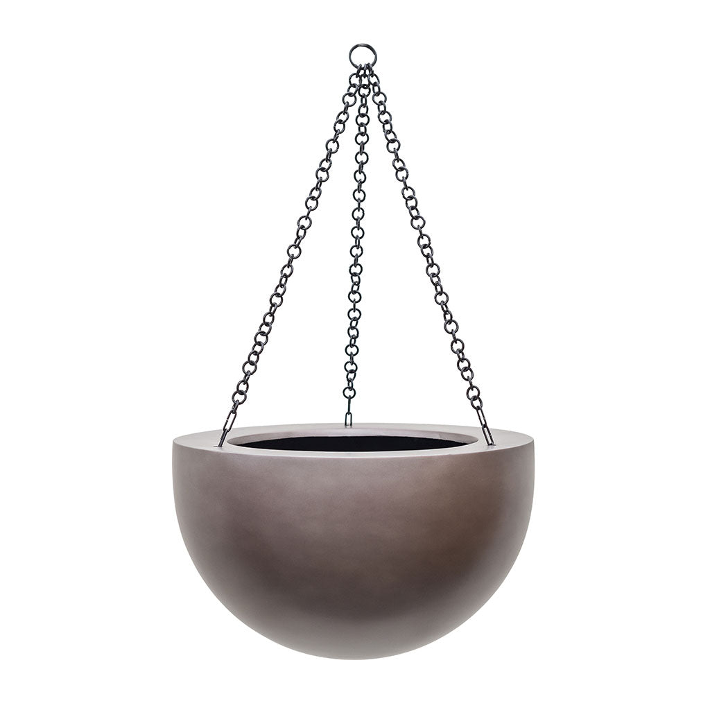 Gradient Hanging Plant Bowl - Matt Coffee