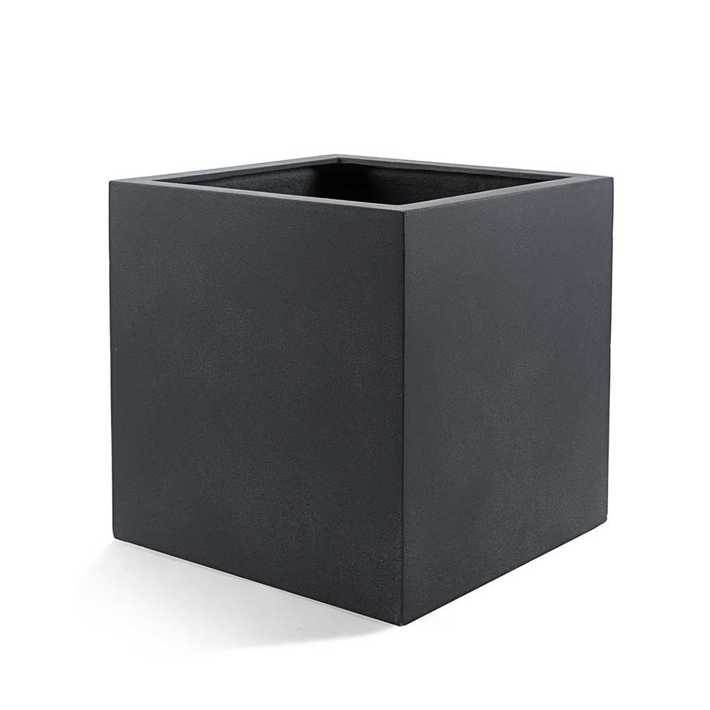 Grigio Cube Planter - Lead Concrete