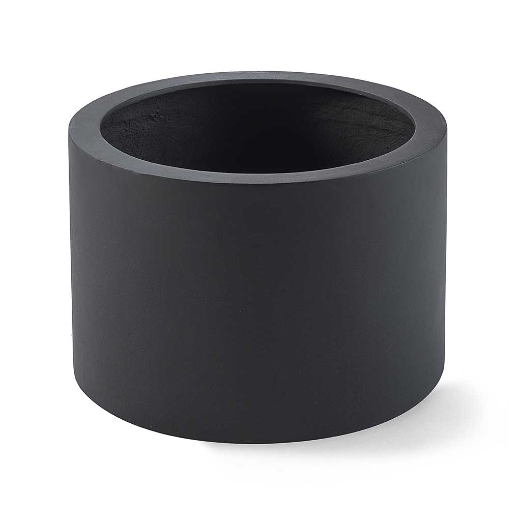 Grigio Cylinder Planter - Anthracite Concrete