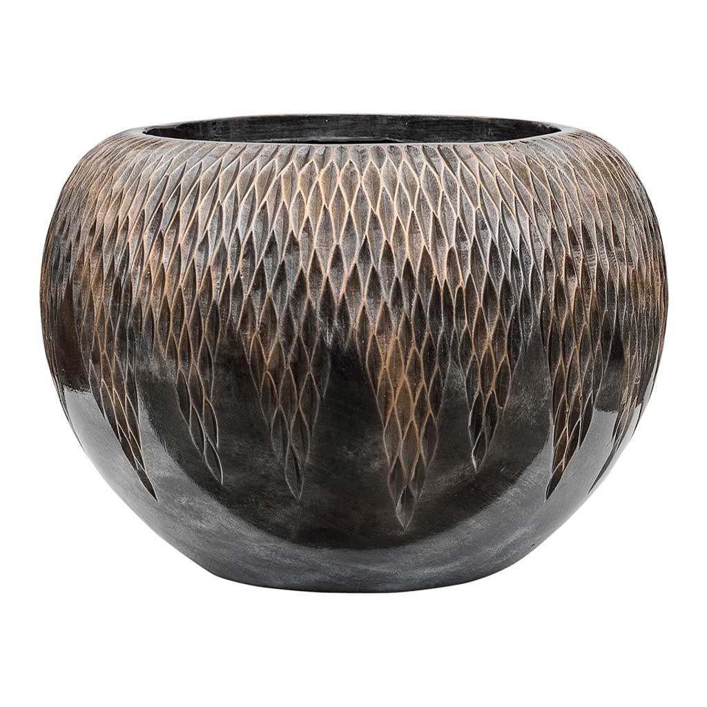 Luxe Lite Comet Globe Planter - Bronze - Large