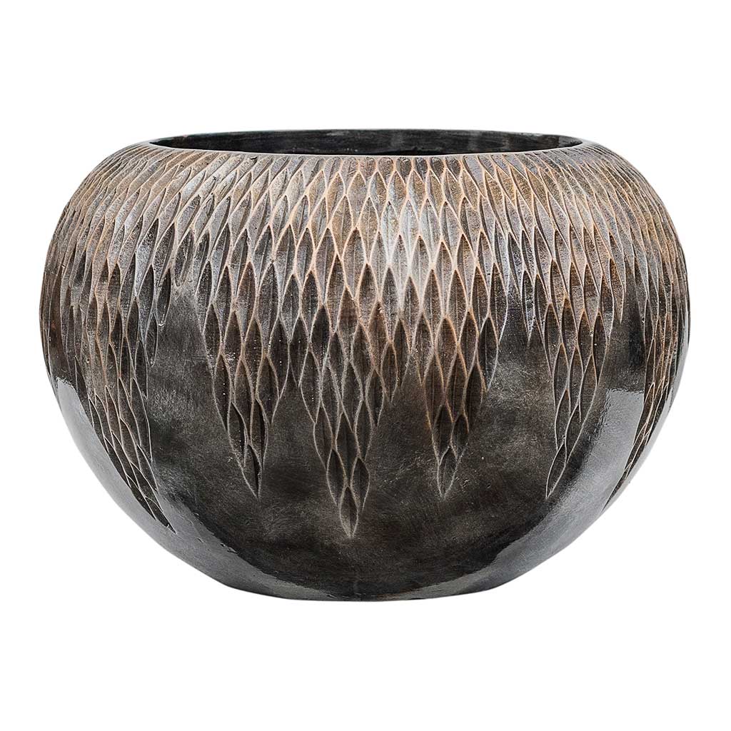 Luxe Lite Comet Globe Planter - Bronze - Medium