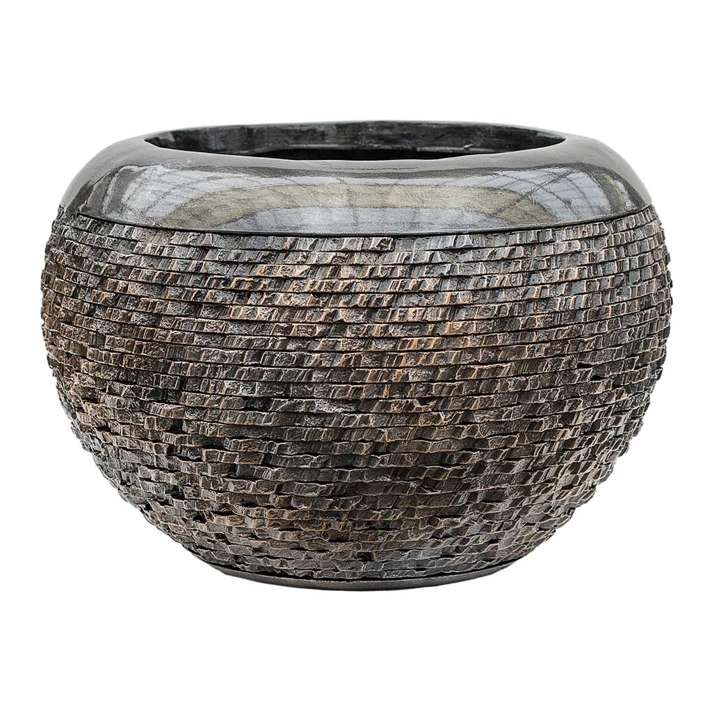 Luxe Lite Layer Globe Planter Bronze Large