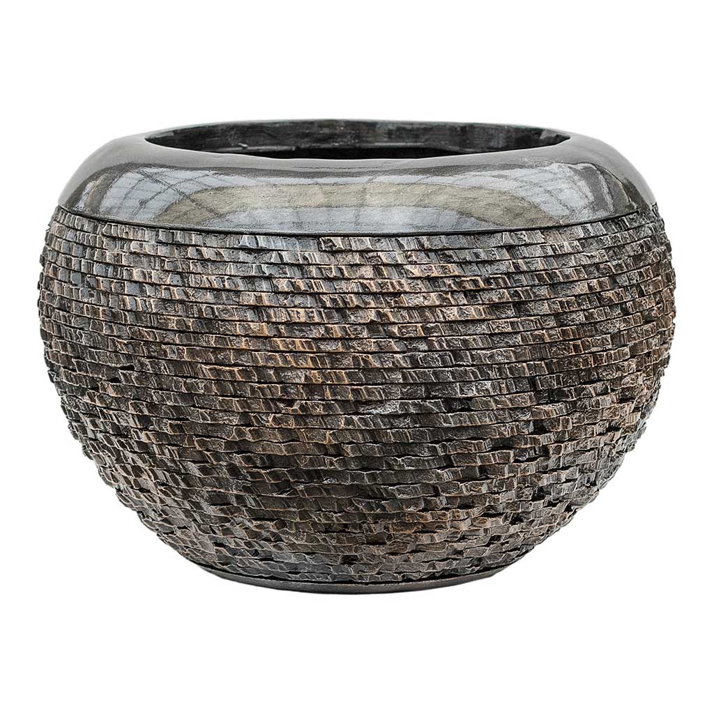Luxe Lite Layer Globe Planter Bronze