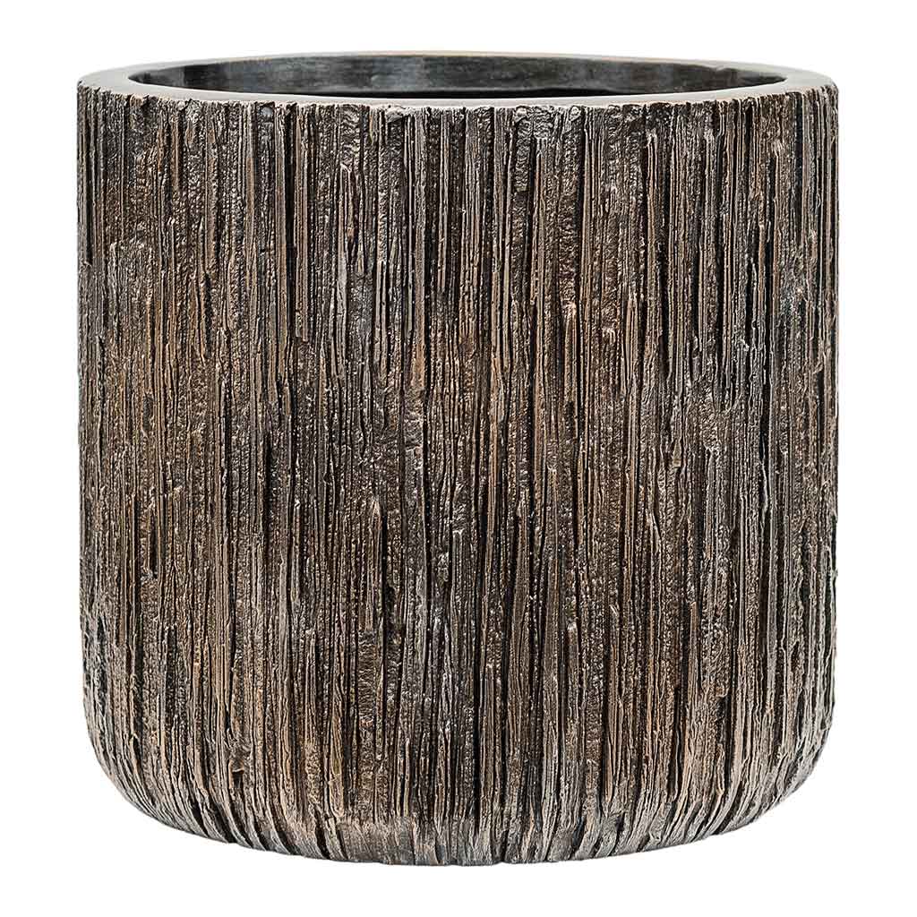 Luxe Lite Waterfall Cylinder Planter Bronze