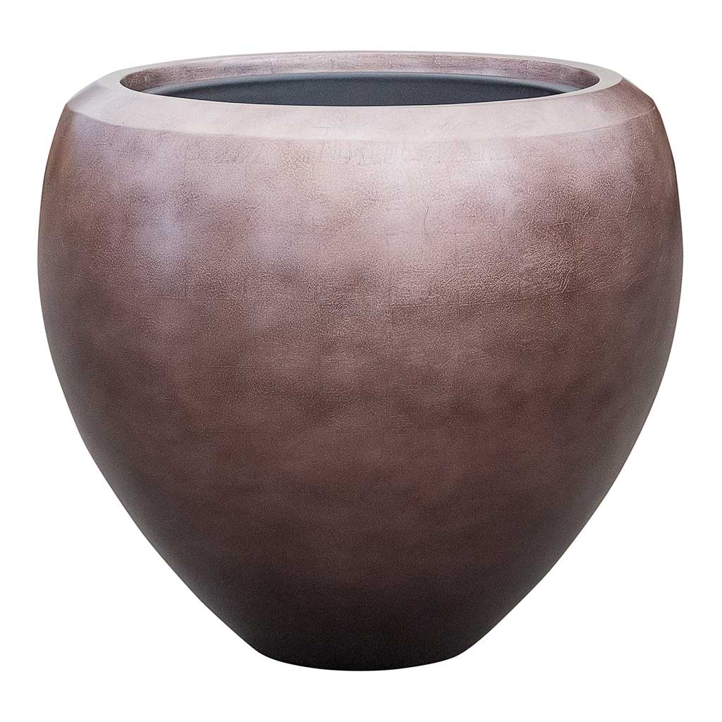 Metallic Couple Plant Pot Matt Coffee