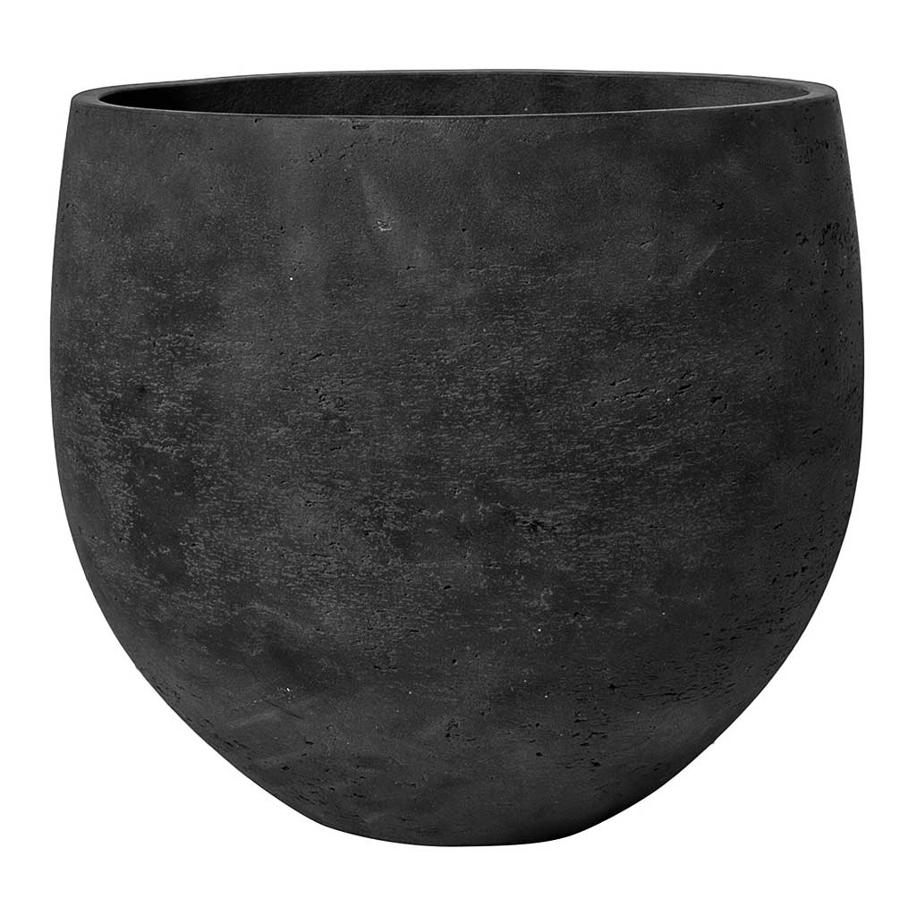 Mini Orb Kevan Plant Pot - Black Washed - Large