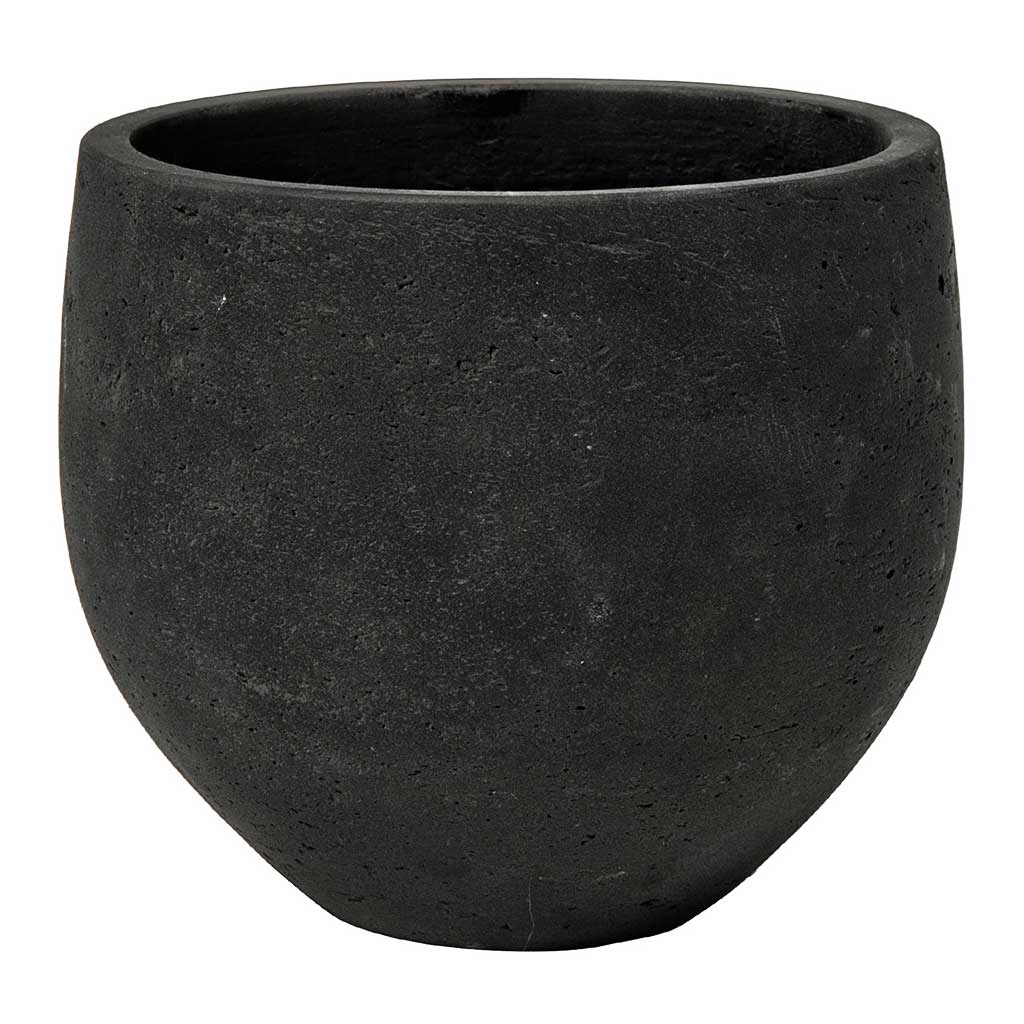 Mini Orb Kevan Plant Pot - Black Washed - Small
