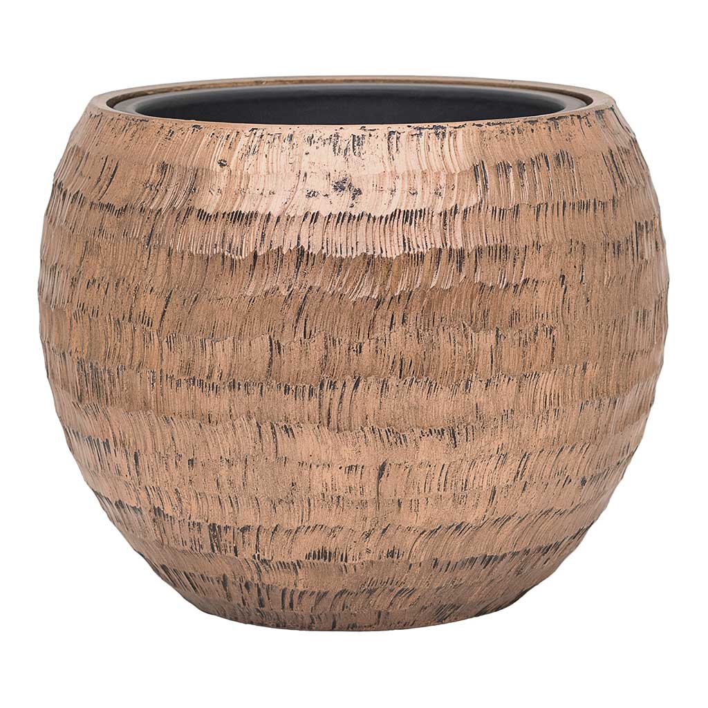 Opus Hammered Globe Planter Gold